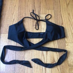 Wrap around swim suit top